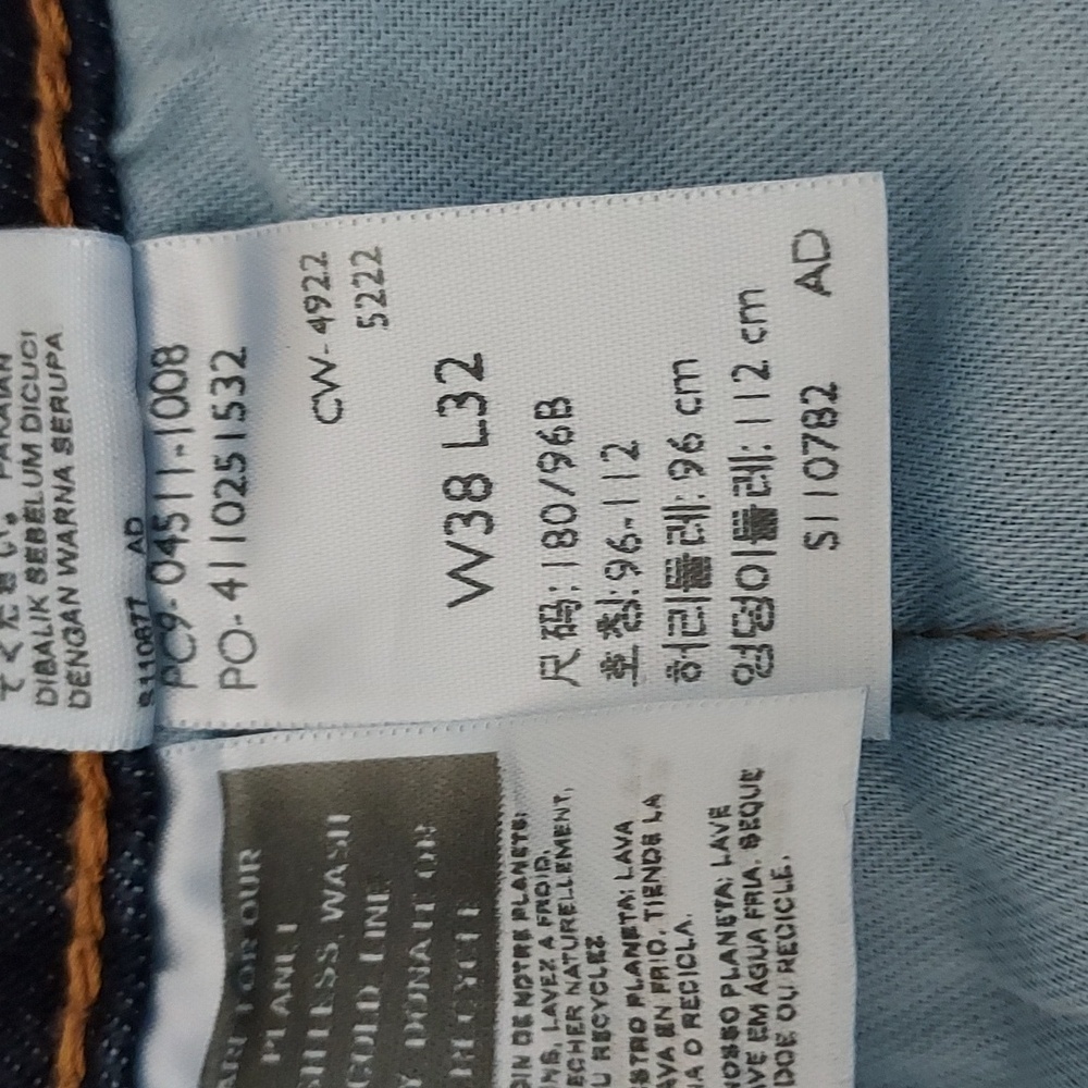 NWOT Levi's Mens 511 Red Tab Indigo Straight Denim Stretch Jeans Size 38W X 32L - Picture 10 of 17